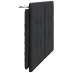 vidaXL Coussin de tête de lit noir 120 cm similicuir