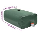 vidaXL Réservoir d'eau avec robinet pliable 1500 L PVC