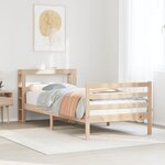 vidaXL Cadre de lit avec tête de lit sans matelas 90x200 cm