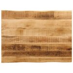 vidaXL Dessus de table bord vivant 80x60x2 5 cm bois de manguier brut