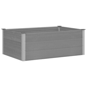 vidaXL Lit surélevé de jardin WPC 150x100x54 cm Gris