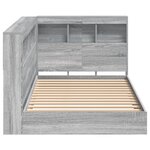 vidaXL Lit bibliothèque Gris Sonoma 90x190 cm en bois d'ingénierie