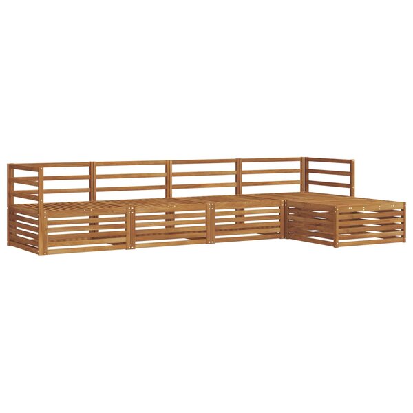 vidaXL Ensemble de canapés d'extérieur 5 pc Naturel