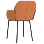 vidaXL Chaises à manger lot de 2 gris foncé tissu et similicuir