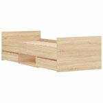 vidaXL Cadre de lit tête de lit et pied de lit chêne sonoma 75x190 cm