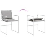 vidaXL Ensemble à manger de jardin avec coussins 9 Pièces blanc textilène