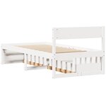 vidaXL Cadre de lit sans matelas blanc 90x200 cm bois de pin massif