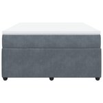vidaXL Sommier à lattes de lit et matelas Gris foncé 140x200cm Velours