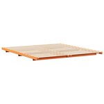 vidaXL Cadre de lit surélevé Marron cire 200 x 210 cm