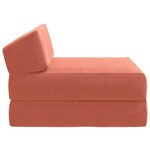 vidaXL Canapé-lit pliable Rouge orange 60 x 70 x 41 cm Tissu