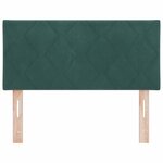 vidaXL Tête de Lit LED Géométrique Vert foncé 90 cm Velours