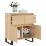 vidaXL Buffet Chêne sonoma 60x35x70 cm Bois d'ingénierie