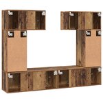 vidaXL Ensemble meuble TV 6 Pièces Bois ancien 80 x 30 x 30 cm