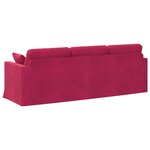 vidaXL Canapé Bordeaux 228 x 78 x 80 cm Velours