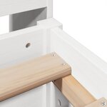 vidaXL Cadre de lit sans matelas blanc 135x190 cm bois de pin massif