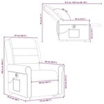 vidaXL Fauteuil inclinable de massage électrique Marron Tissu