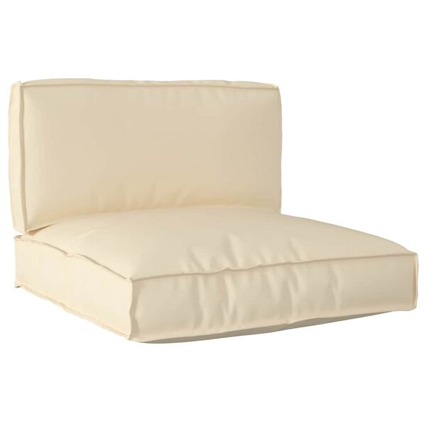 vidaXL Set de coussins de palette 2 Pièces Beige 80 x 80 x 12 cm