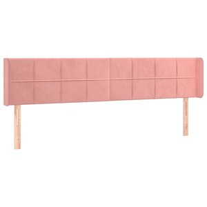 vidaXL Tête de lit avec oreilles Rose 203x16x78/88 cm Velours