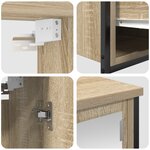 vidaXL Ensemble de 5 meubles de salle de bain en bois d'ingénierie chêne Sonoma