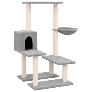 vidaXL Arbre à chat avec griffoirs en sisal Gris clair 94 5 cm