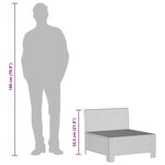 vidaXL Salon de jardin 4 Pièces avec coussins Gris Résine tressée