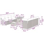 vidaXL Ensemble de canapé de jardin 11 Pièces Noir 90 x 55 x 71 cm