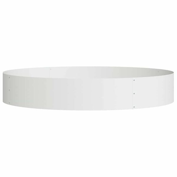 vidaXL Cache-pot de jardin Blanc 120 x 120 x 20 cm Acier