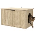 vidaXL Maison pour chat Sonoma 85 x 55 x 53 5 cm Bois d'ingénierie