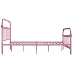 vidaXL Cadre de lit sans matelas rose métal 140x200 cm
