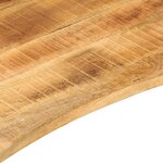 vidaXL Dessus de bureau avec courbe 100x60x2 5 cm manguier massif brut