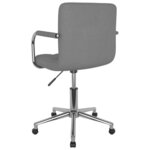 Chaise fauteuil siège pivotante de bureau informatique étude clair tissu gris 02_0024111