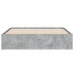 vidaXL Cadre de lit avec tiroirs sans matelas gris béton 140x200 cm