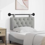vidaXL Tête de lit suspendue Gris nuage Tissu