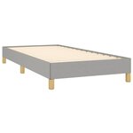 vidaXL Cadre de lit sans matelas gris clair 90x200 cm tissu