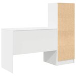 vidaXL Bureau avec tiroir 2 Pièces Blanc