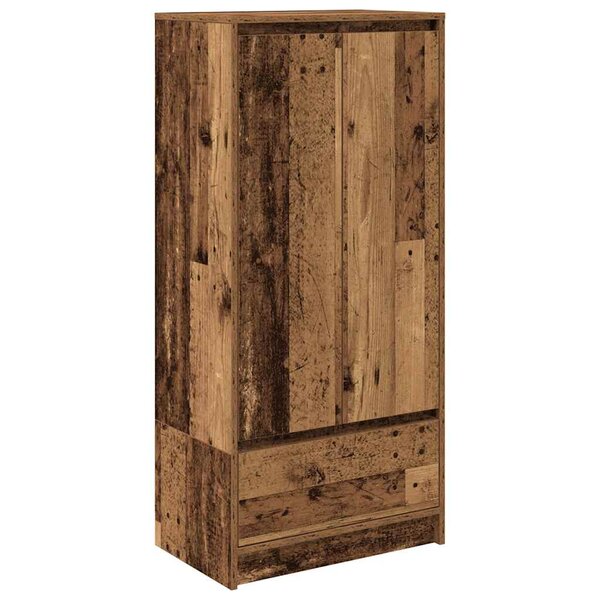 vidaXL Armoire avec tiroir vieux bois 55 5x34x119 5 cm bois ingénierie