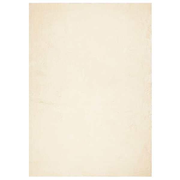vidaXL Tapis HUARTE à poils courts doux et lavable crème 120x170 cm
