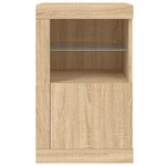vidaXL Armoire latérale avec lumières LED chêne sonoma