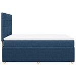 vidaXL Sommier à lattes de lit avec matelas Bleu 140x190 cm Tissu