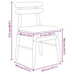 vidaXL Chaise de salle à manger 2 Pièces Marron clair et clair