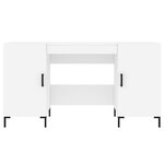 vidaXL Bureau blanc 140x50x75 cm bois d'ingénierie