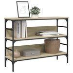 vidaXL Table console chêne sonoma 100x32x75 cm bois d'ingénierie