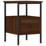 vidaXL Tables de chevet 2 Pièces chêne marron 34x36x50 cm bois ingénierie