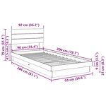 vidaXL Cadre de lit avec tête de lit sans matelas 90x200 cm