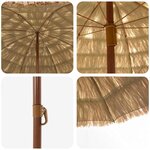 vidaXL Parasol de plage Marron Ø 265 x 267 cm Acier