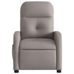 vidaXL Fauteuil de massage inclinable électrique Taupe Tissu