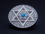 JEWISH Mandala Art 3 Once Argent Monnaie 10 Dollars Fiji 2024