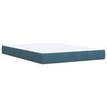 vidaXL Sommier à lattes de lit et matelas Bleu foncé 140x200cm Velours