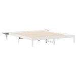 vidaXL Cadre de lit avec tables de chevet Blanc 200 x 210 cm