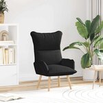 vidaXL Fauteuil relaxant Noir 69 x 74 x 93 cm tissu